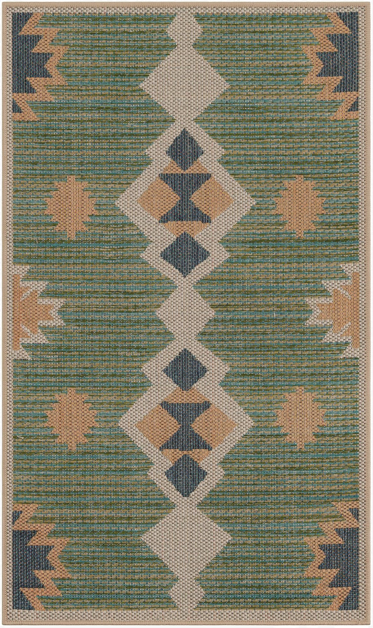  3' 1 x 5' 1  Washable Baja Indoor / Outdoor Rug