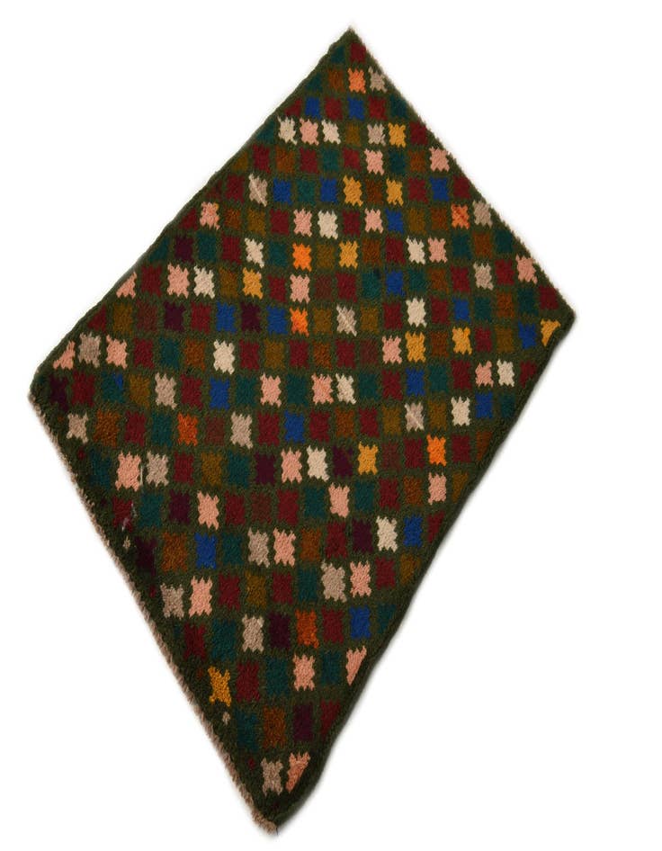 Detail image of  2' x 2' 10  Hand Knotted Balouch Wool Rug