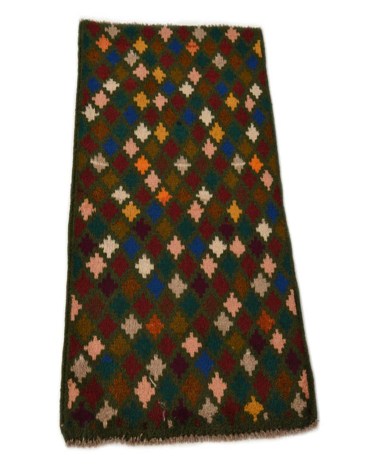 Detail image of  2' x 2' 10  Hand Knotted Balouch Wool Rug