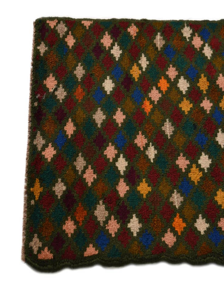 Detail image of  2' x 2' 10  Hand Knotted Balouch Wool Rug