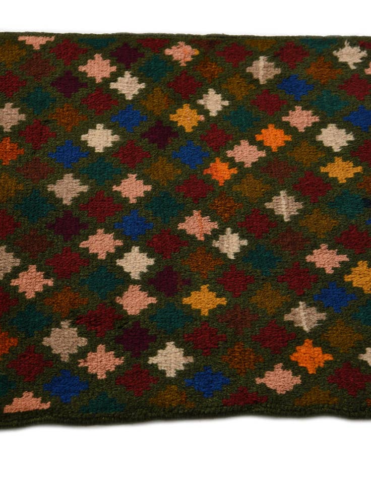 Detail image of  2' x 2' 10  Hand Knotted Balouch Wool Rug