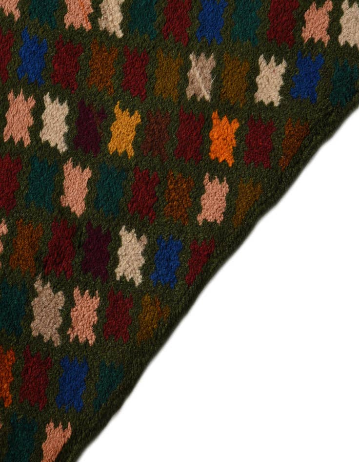 Detail image of  2' x 2' 10  Hand Knotted Balouch Wool Rug