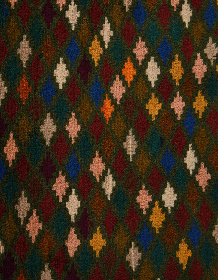 Detail image of  2' x 2' 10  Hand Knotted Balouch Wool Rug