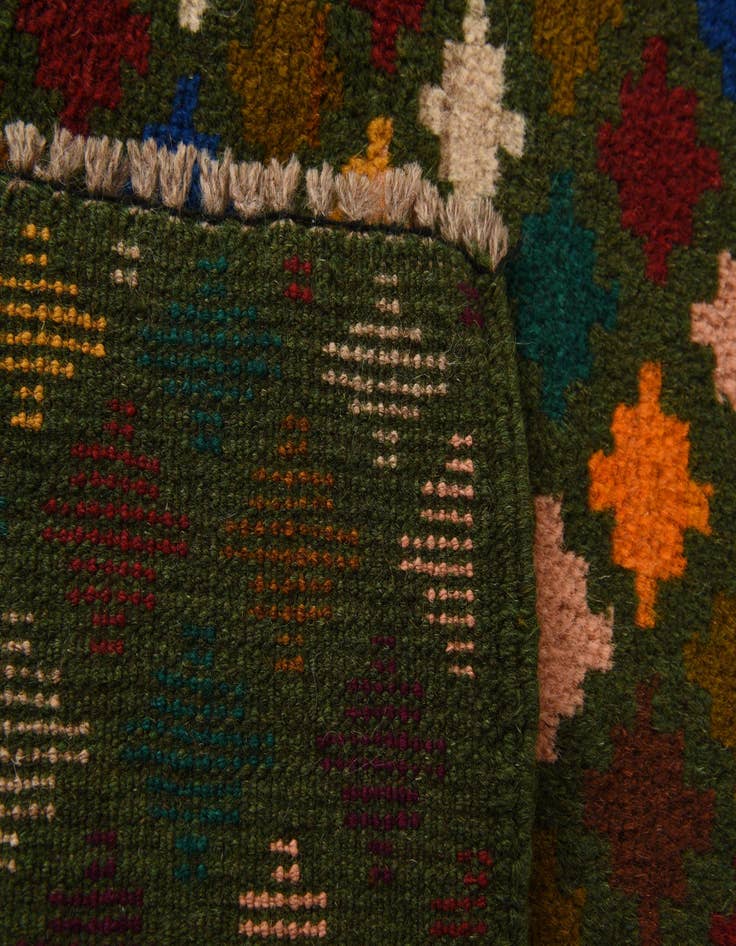 Detail image of  2' x 2' 10  Hand Knotted Balouch Wool Rug
