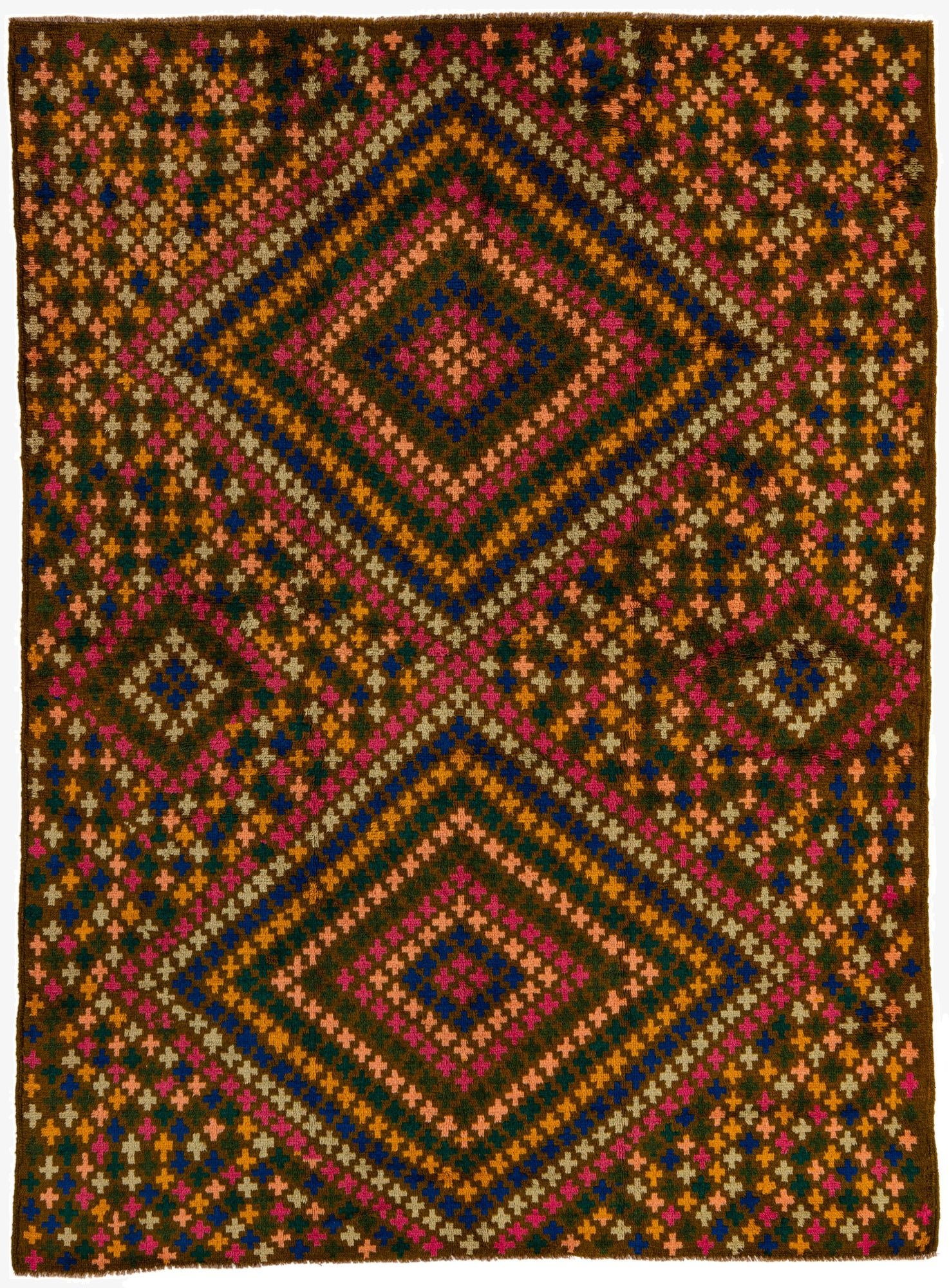  6' 1 x 8' 3  Hand Knotted Balouch Wool Rug