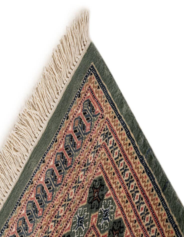 Detail image of  4' 2 x 5' 6  Hand Knotted Bokhara Oriental Rug