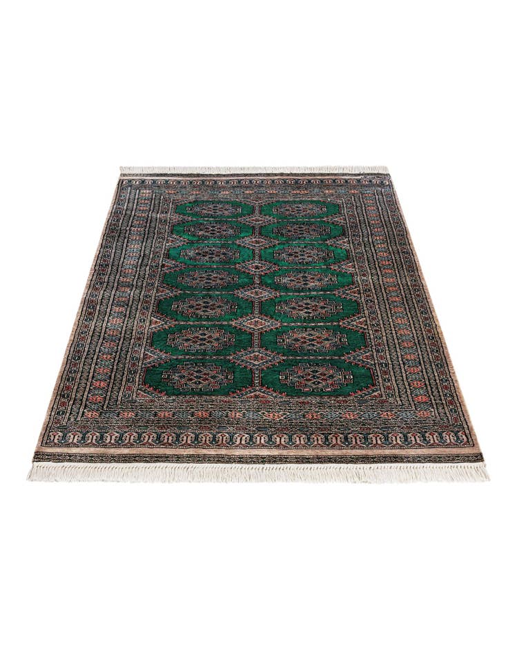 Detail image of  4' 1 x 5' 9  Hand Knotted Bokhara Oriental Wool Rug