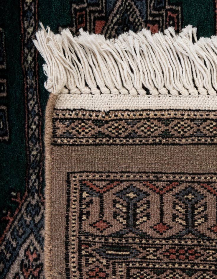Detail image of  4' 1 x 5' 9  Hand Knotted Bokhara Oriental Wool Rug