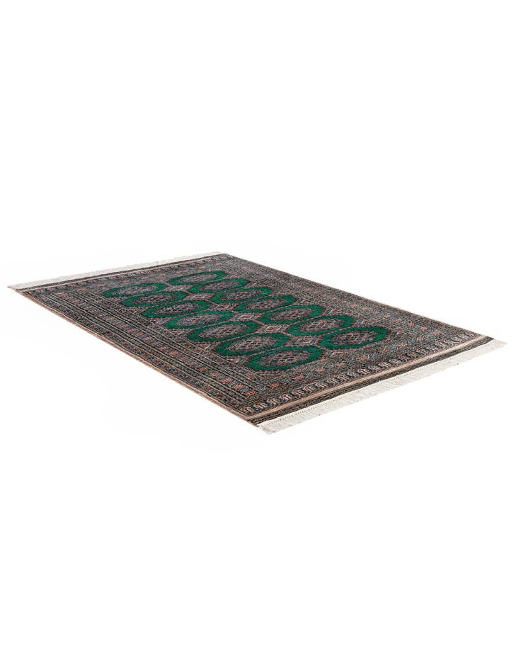 Detail image of  4' 1 x 5' 9  Hand Knotted Bokhara Oriental Wool Rug