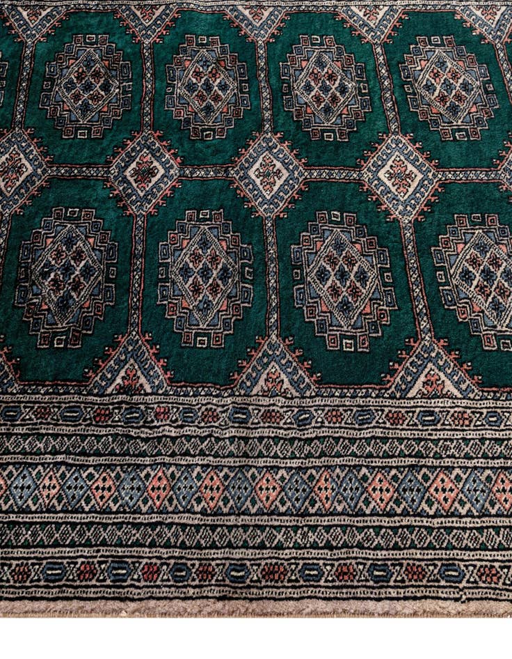 Detail image of  4' 1 x 5' 9  Hand Knotted Bokhara Oriental Wool Rug