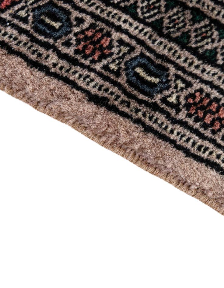 Detail image of  4' 1 x 5' 9  Hand Knotted Bokhara Oriental Wool Rug