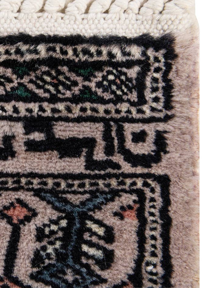Detail image of  4' 1 x 5' 9  Hand Knotted Bokhara Oriental Wool Rug