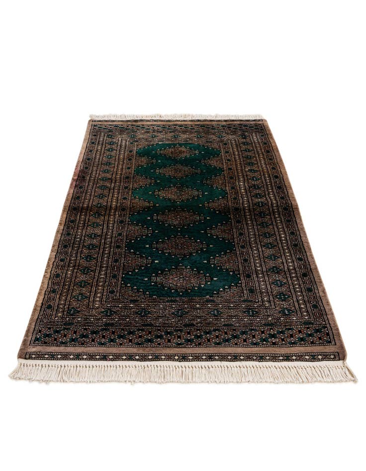 Detail image of  3' 2 x 5' 2  Hand Knotted Bokhara Oriental Wool Rug