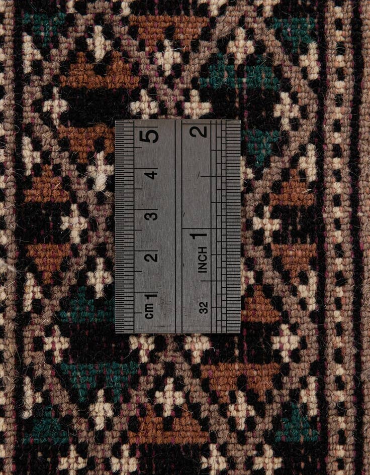 Detail image of  3' 2 x 5' 2  Hand Knotted Bokhara Oriental Wool Rug