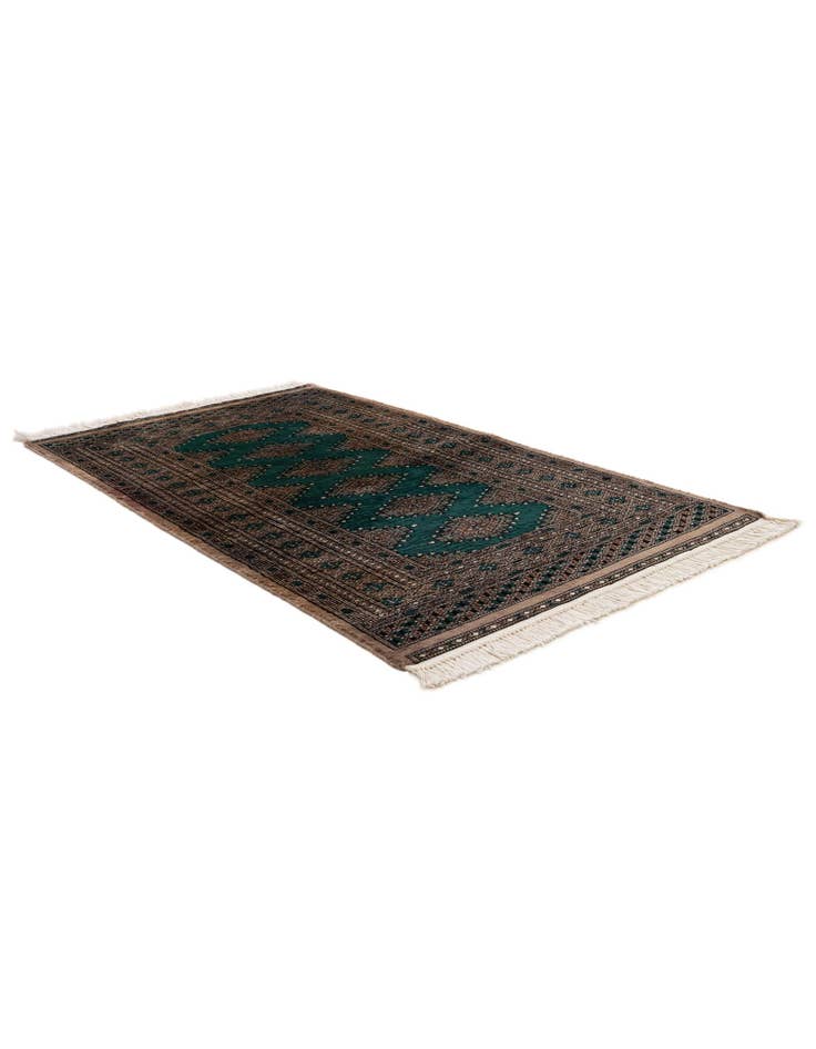 Detail image of  3' 2 x 5' 2  Hand Knotted Bokhara Oriental Wool Rug