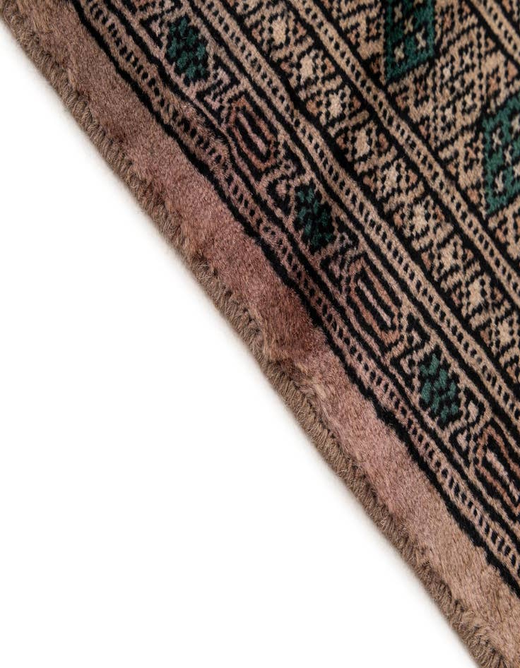 Detail image of  3' 2 x 5' 2  Hand Knotted Bokhara Oriental Wool Rug