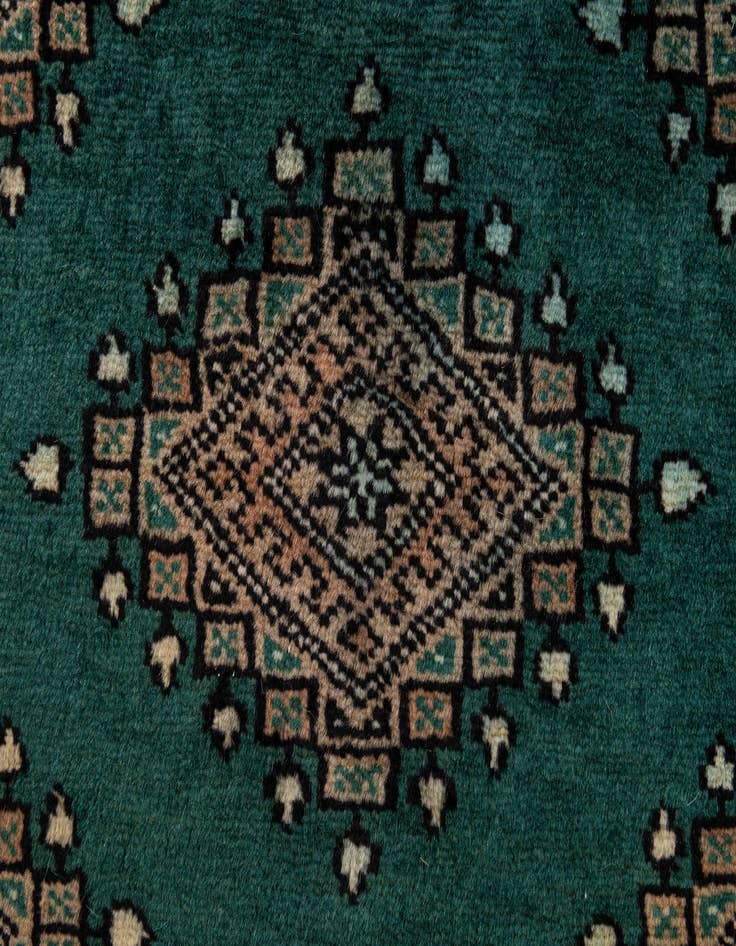 Detail image of  3' 2 x 5' 2  Hand Knotted Bokhara Oriental Wool Rug