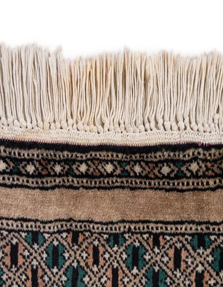 Detail image of  3' 2 x 5' 2  Hand Knotted Bokhara Oriental Wool Rug