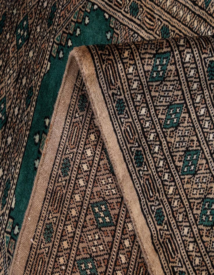 Detail image of  3' 2 x 5' 2  Hand Knotted Bokhara Oriental Wool Rug