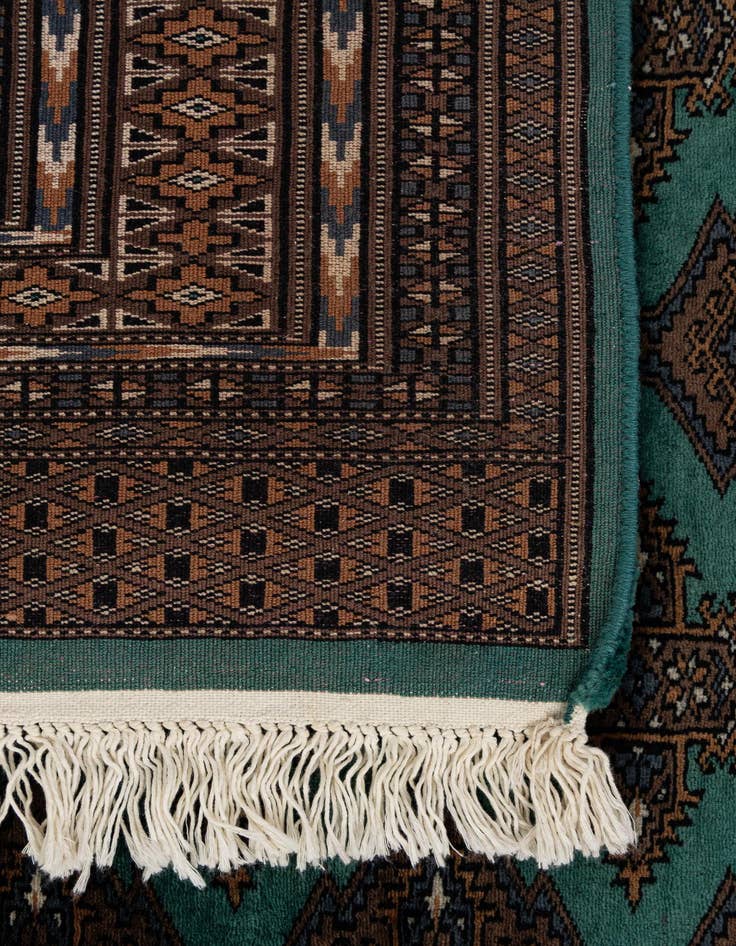 Detail image of  4' x 5' 10  Hand Knotted Bokhara Oriental Wool Rug