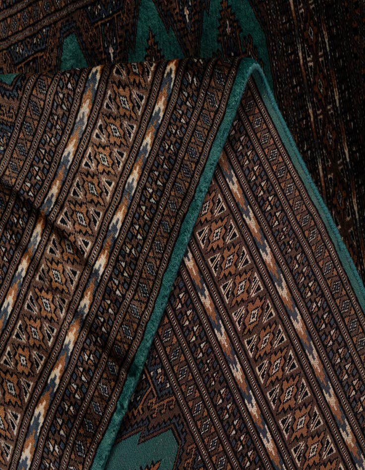 Detail image of  4' x 5' 10  Hand Knotted Bokhara Oriental Wool Rug