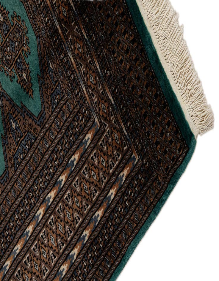 Detail image of  4' x 5' 10  Hand Knotted Bokhara Oriental Wool Rug