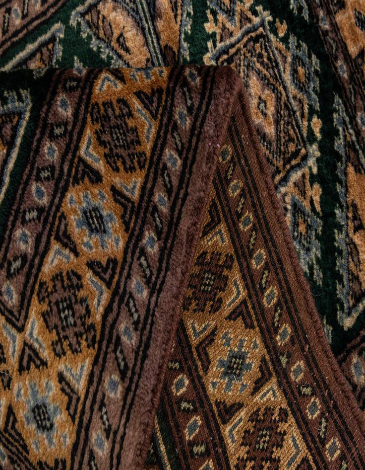 Detail image of  2' x 3'  Hand Knotted Bokhara Oriental Wool Rug