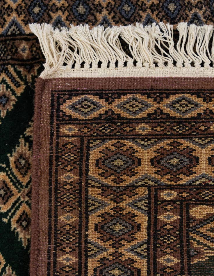 Detail image of  2' x 3' 2  Hand Knotted Bokhara Oriental Wool Rug