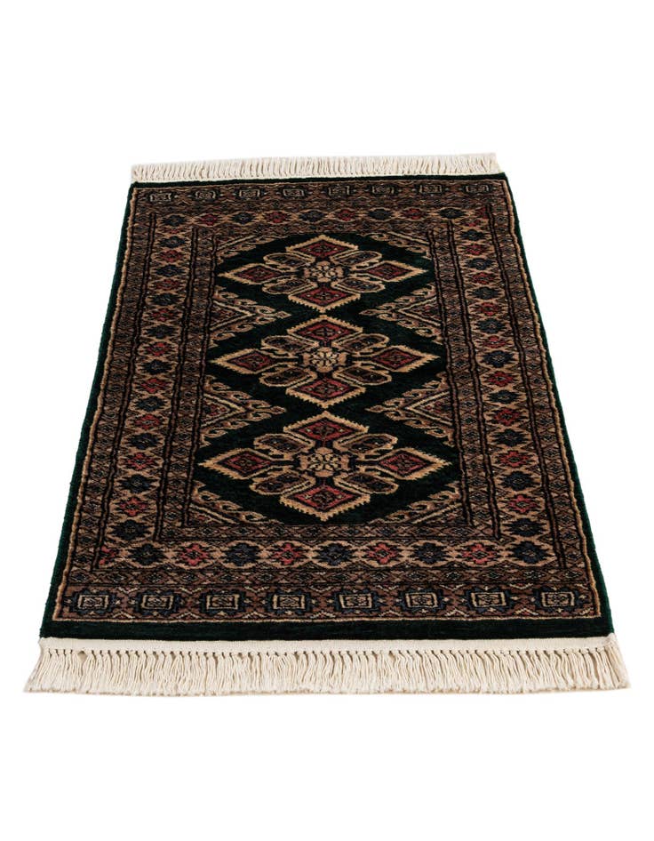 Detail image of  1' 11 x 3' 2  Hand Knotted Bokhara Oriental Wool Rug