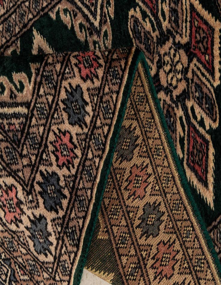 Detail image of  1' 11 x 3' 2  Hand Knotted Bokhara Oriental Wool Rug