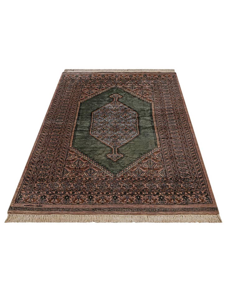 Detail image of  4' 1 x 6' 8  Hand Knotted Bokhara Oriental Wool Rug