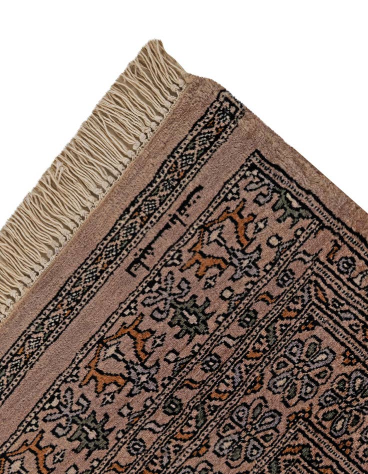 Detail image of  4' 1 x 6' 8  Hand Knotted Bokhara Oriental Wool Rug