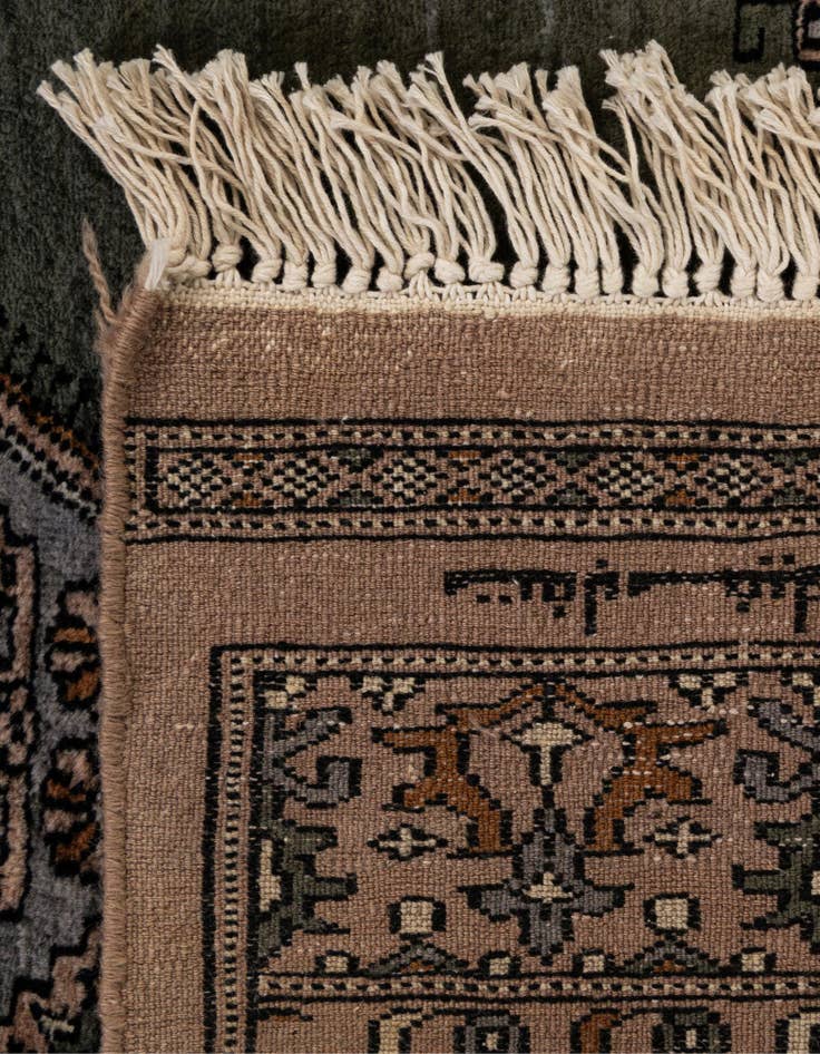Detail image of  4' 1 x 6' 8  Hand Knotted Bokhara Oriental Wool Rug