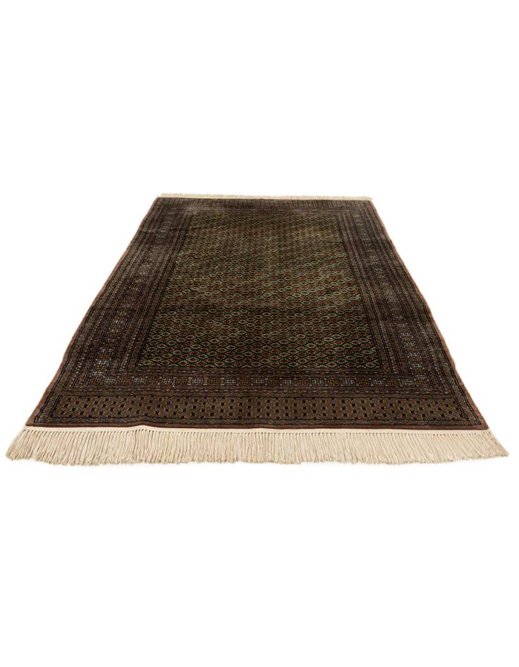 Detail image of  4' 1 x 6' 2  Hand Knotted Bokhara Wool Rug