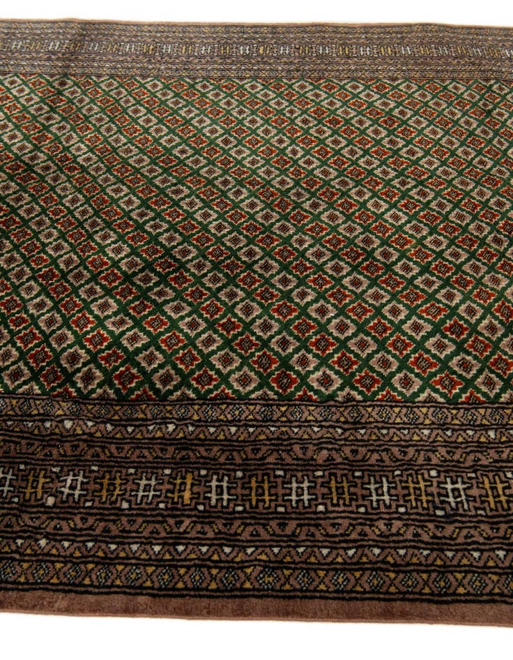 Detail image of  4' 1 x 6' 2  Hand Knotted Bokhara Wool Rug