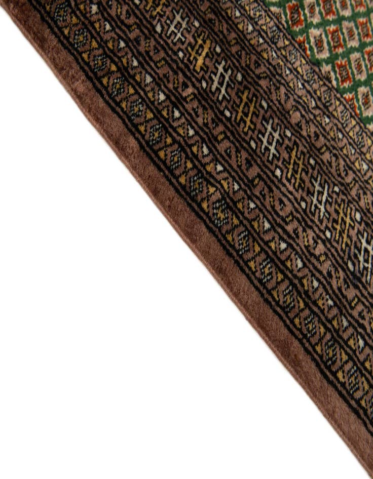 Detail image of  4' 1 x 6' 2  Hand Knotted Bokhara Wool Rug