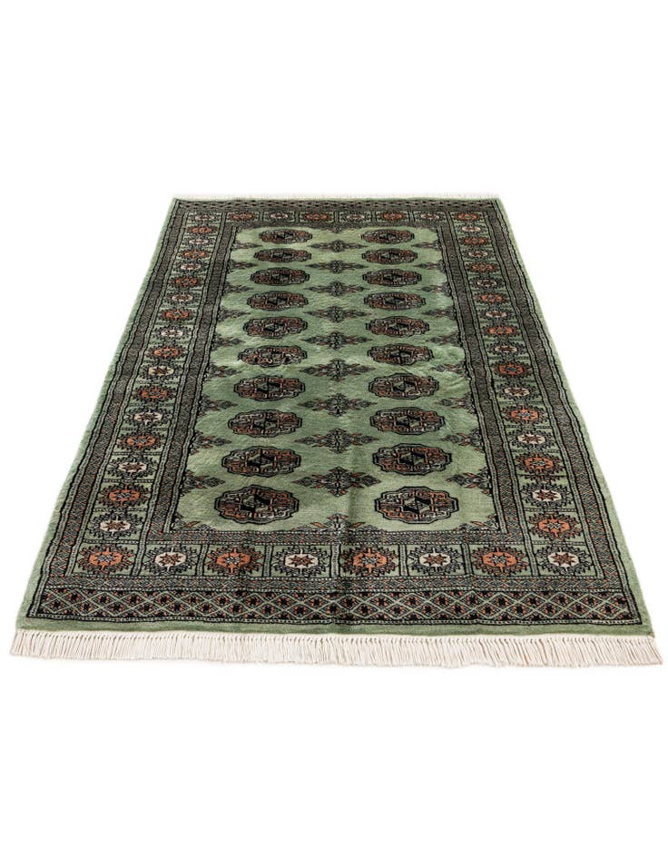 Detail image of  3' 1 x 4' 10  Hand Knotted Bokhara Oriental Wool Rug