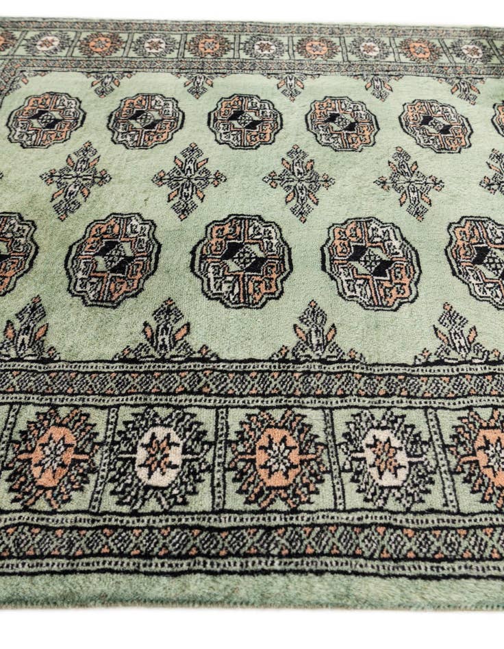 Detail image of  3' 1 x 4' 10  Hand Knotted Bokhara Oriental Wool Rug
