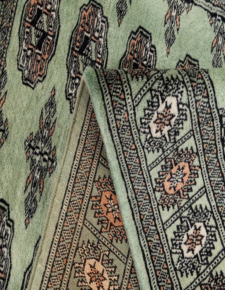 Detail image of  3' 1 x 4' 10  Hand Knotted Bokhara Oriental Wool Rug