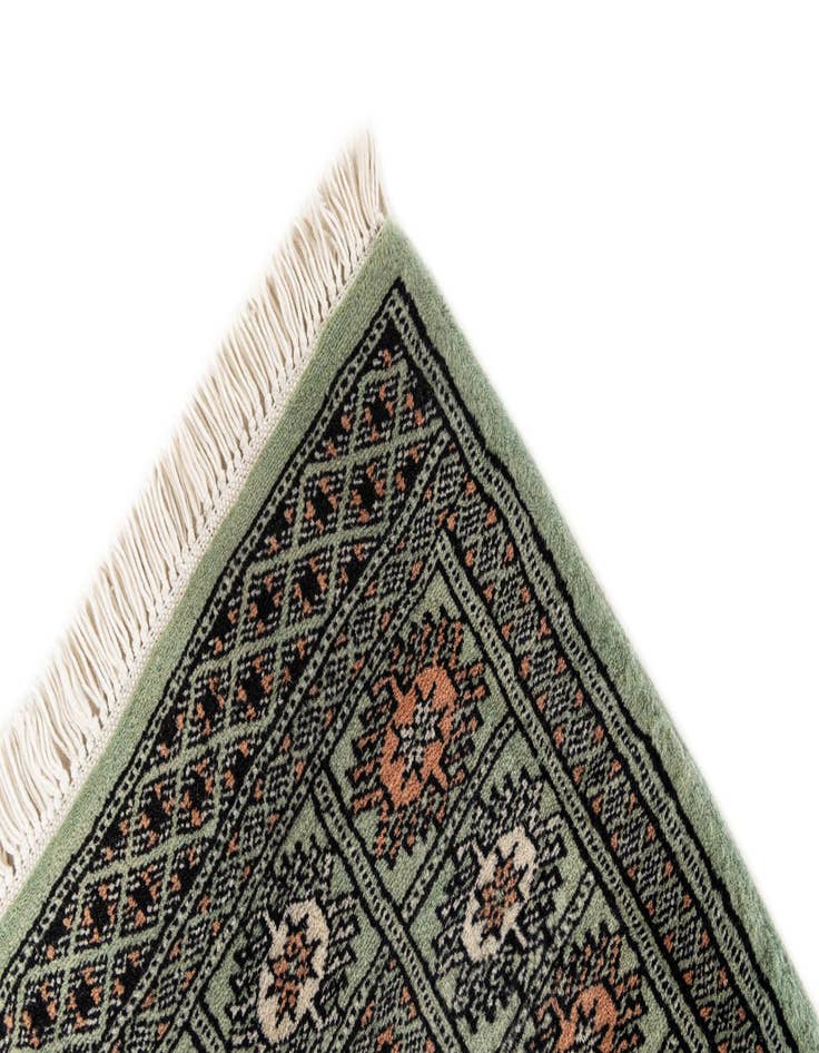 Detail image of  3' 1 x 4' 10  Hand Knotted Bokhara Oriental Wool Rug