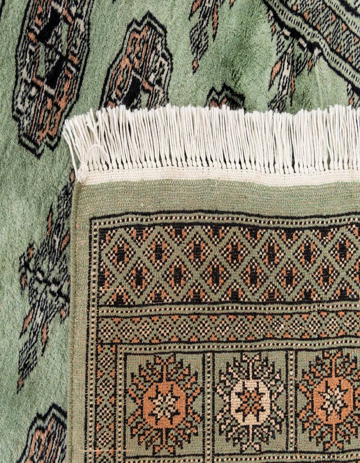 Detail image of  3' 1 x 4' 10  Hand Knotted Bokhara Oriental Wool Rug