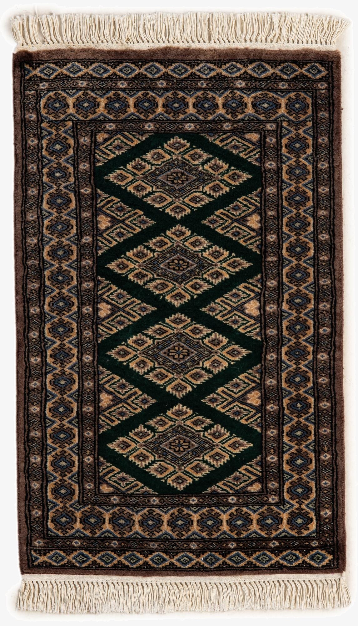  2' x 3' 2  Hand Knotted Bokhara Oriental Wool Rug