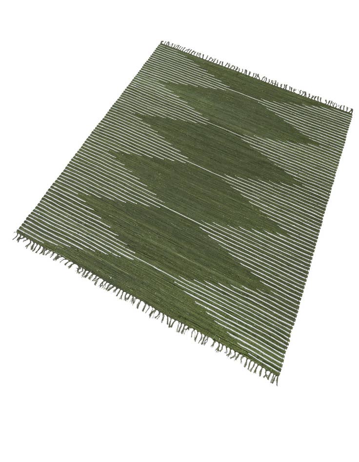 Detail image of  8' x 11'  Hand Woven Chindi Cotton Rug