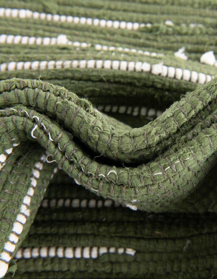 Detail image of  3' 3 x 5' 1  Hand Woven Chindi Cotton Rug