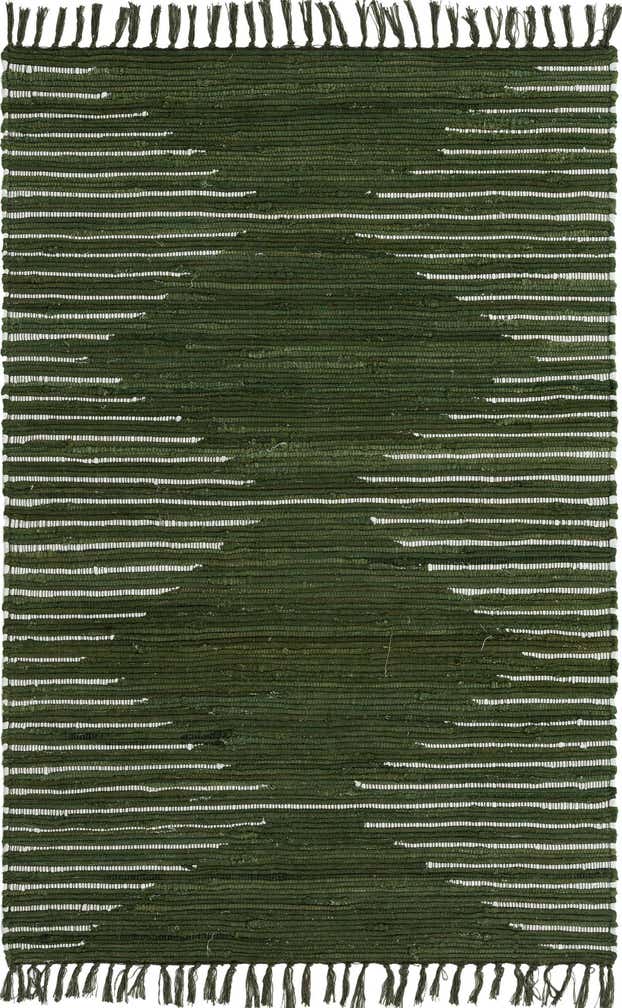 4' 1 x 6' 1 Hand Woven Chindi Cotton Rug