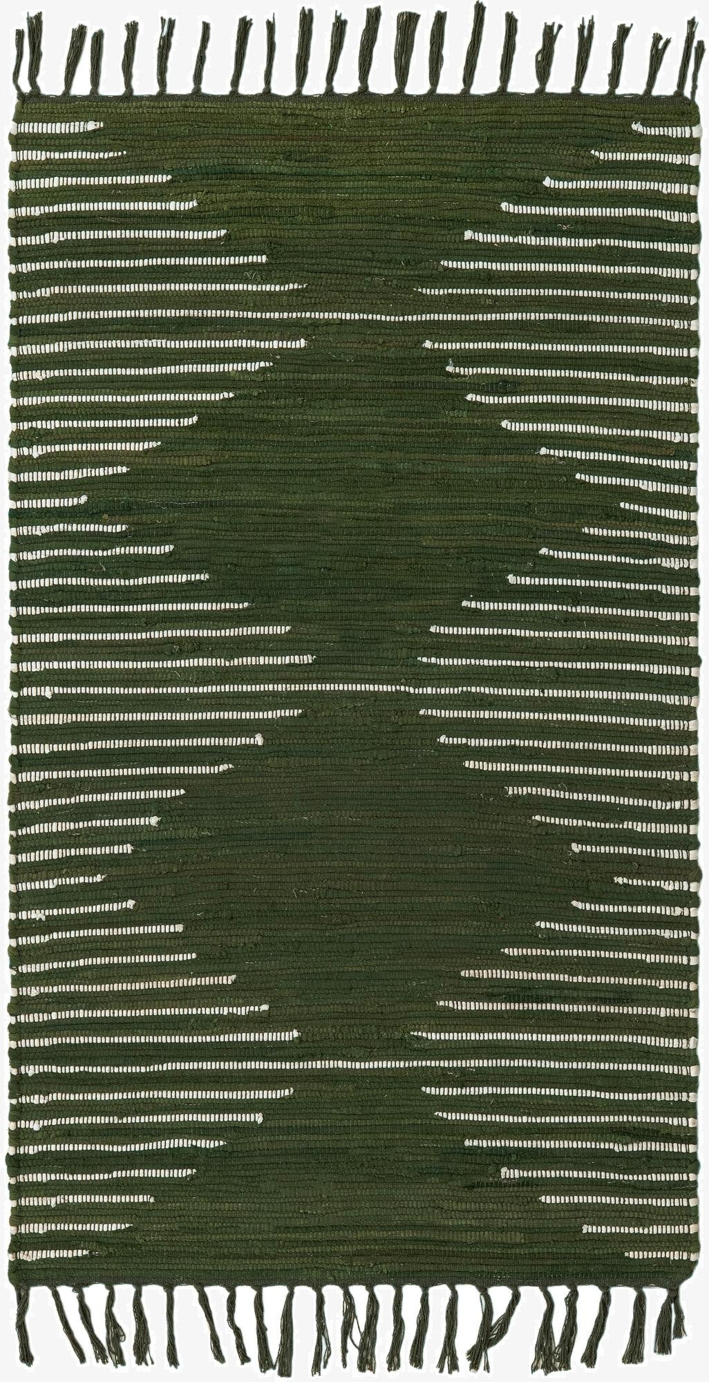  3' 3 x 5' 1  Hand Woven Chindi Cotton Rug