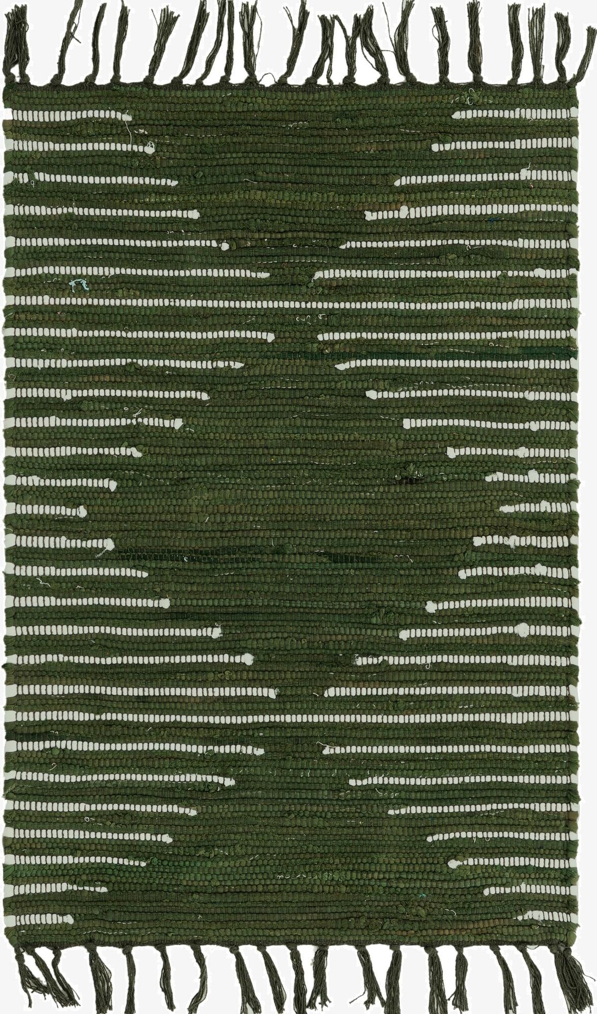  2' x 3' 1  Hand Woven Chindi Cotton Rug
