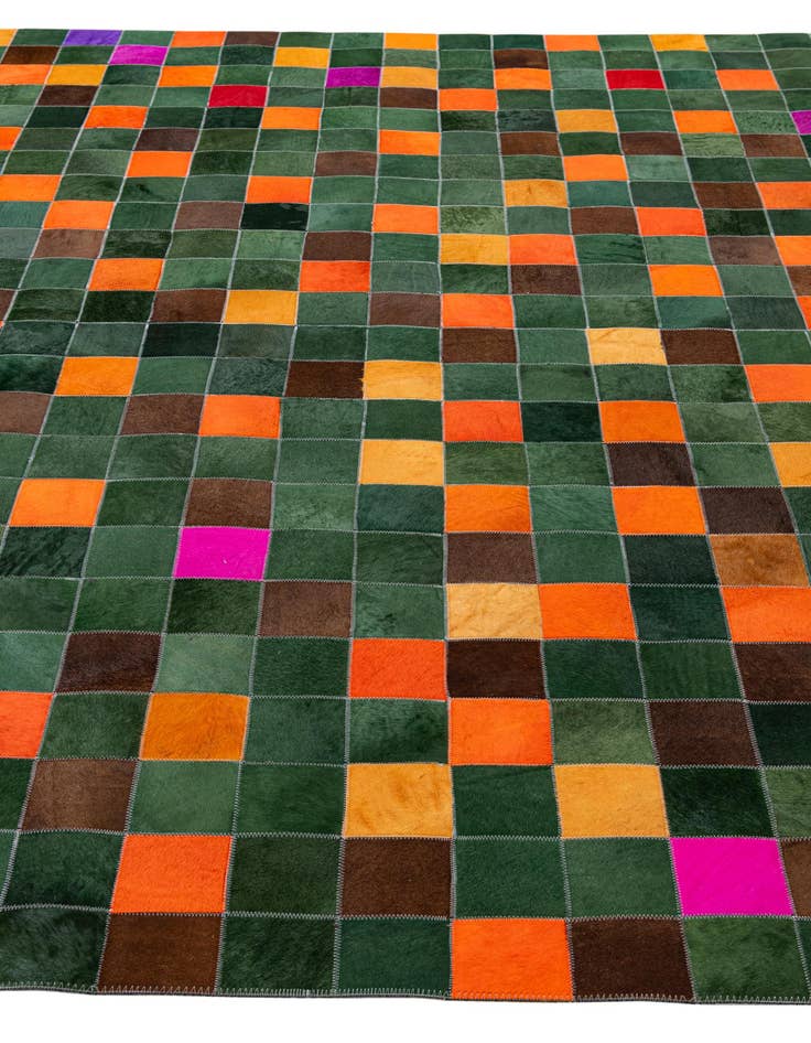 Detail image of  7' 11 x 9' 9 Cowhide - Patchwork Rug