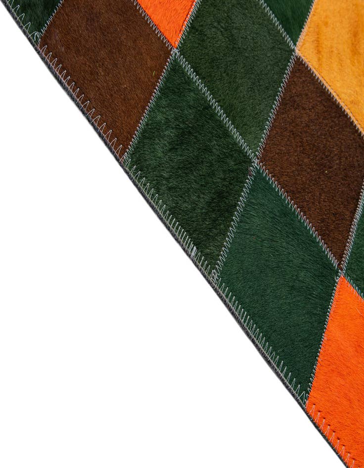 Detail image of  7' 11 x 9' 9 Cowhide - Patchwork Rug