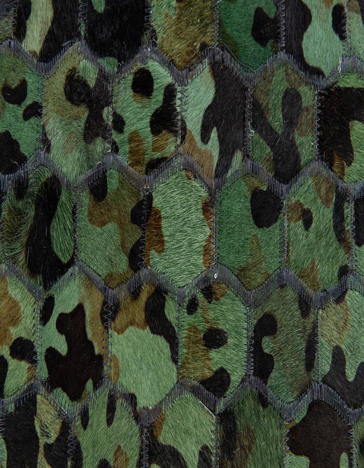 Detail image of  5' 1 x 7' 11 Cowhide Stocks Rug